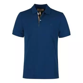 Футболка men's ss21 lapel short sleeve polo shirt blue Burberry, синий