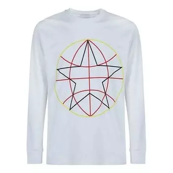 Футболка men's ss21 pattern long sleeves white Burberry, белый