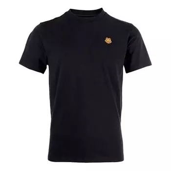 Футболка men's ss21 tiger head micro mark round neck short sleeve black Kenzo, черный