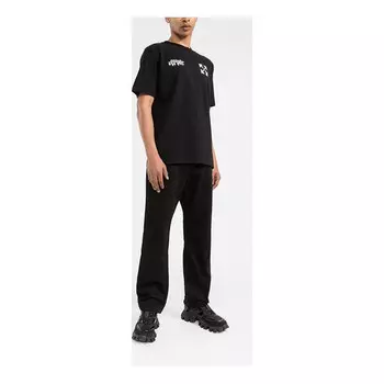 Футболка men's ss22 chest classic arrow alphabet printing short sleeve black t-shirt Off-White, мультиколор
