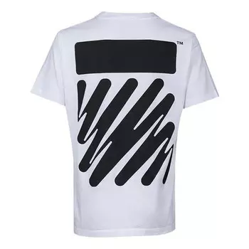 Футболка men's ss22 solid color cotton zebra printing short sleeve white t-shirt Off-White, мультиколор
