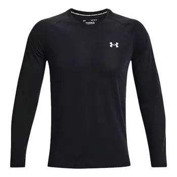 Футболка men's streaker logo running sports long sleeves black Under Armour, черный
