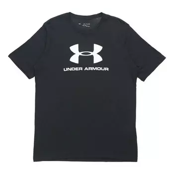 Футболка men's ua sportstyle logo short sleeve black Under Armour, черный