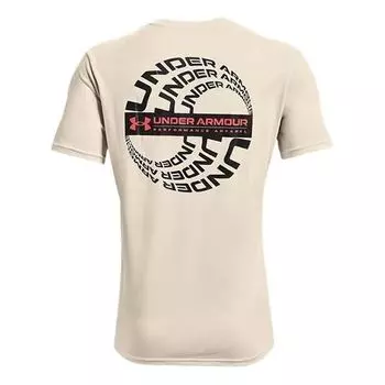 Футболка Men's Under Armour Reflection Wave Casual Sports Breathable Short Sleeve Creamy White, кремовый