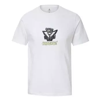 Футболка men's x scooby doo crossover cartoon character short sleeve white Converse, белый