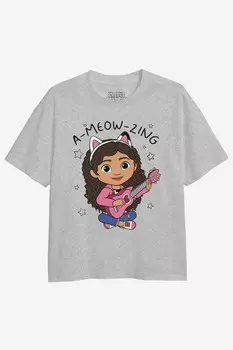 Футболка Meow Zing Gabby's Dollhouse, серый