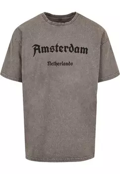 Футболка Merchcode AMSTERDAM, серый деним