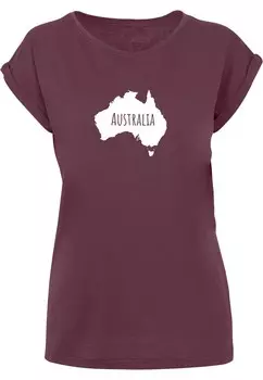 Футболка Merchcode AUSTRALIA X, цвет Cherry Red