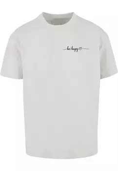 Футболка Merchcode Be Happy, серый/светло-серый