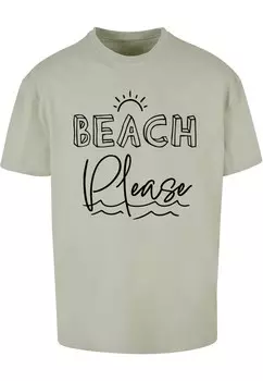 Футболка Merchcode BEACH PLEASE, светло-зеленый