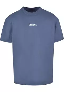 Футболка Merchcode Believe Front, пыльный синий