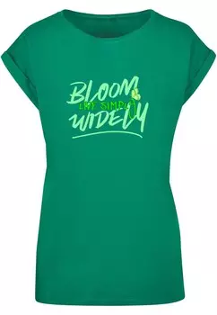 Футболка Merchcode BLOOM WIDELY, цвет Green/Dark Green