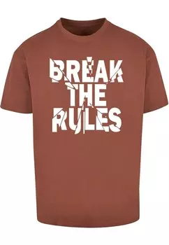 Футболка Merchcode Break The Rules 2, цвет Auburn