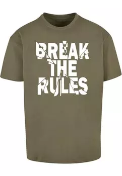 Футболка Merchcode BREAK THE RULES 2, оливковый