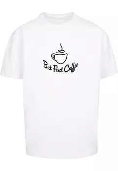 Футболка Merchcode BUT FIRST COFFEE, белый