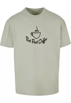 Футболка Merchcode BUT FIRST COFFEE, цвет Pastel Green