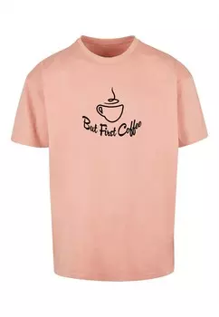 Футболка Merchcode BUT FIRST COFFEE, темно-розовый