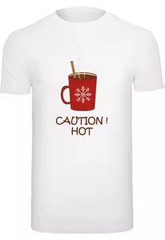 Футболка Merchcode CAUTION HOT, белый