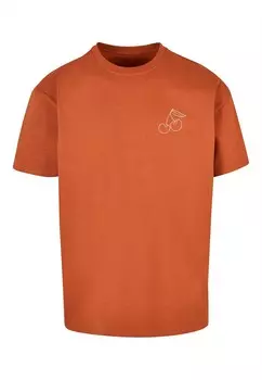 Футболка Merchcode Cherry, цвет Cognac