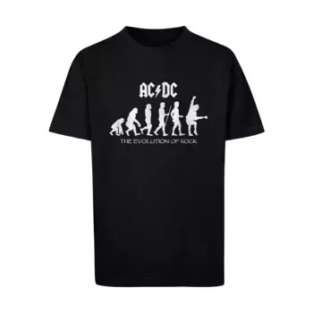 Футболка Merchcode «Детская мужская футболка Merchcode ACDC - Evolution Of Rock Basic», черный