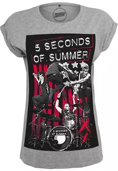 Футболка Merchcode FIVE SECONDS OF SUMMER, серый