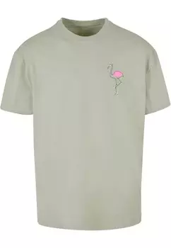 Футболка Merchcode Flamingo, пастельно-зеленый