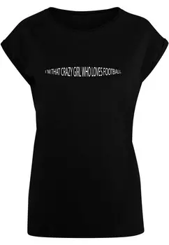 Футболка Merchcode FOOTBALL GIRL, черный