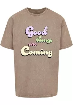 Футболка Merchcode GOOD THINGS, цвет Khaki/Light Green