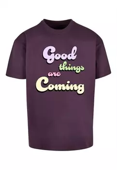 Футболка Merchcode Good Things, фиолетовый/баклажан