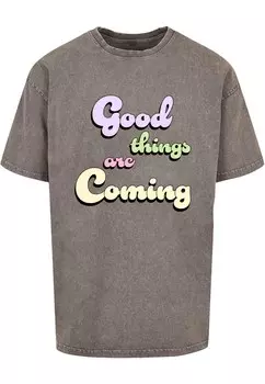 Футболка Merchcode GOOD THINGS, пятнистый серый