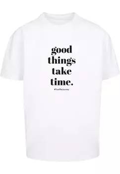 Футболка Merchcode GOOD THINGS TAKE TIME, белый