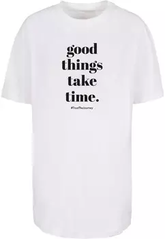 Футболка Merchcode GOOD THINGS TAKE TIME, белый