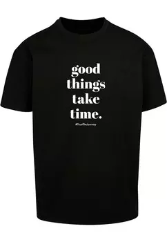 Футболка Merchcode GOOD THINGS TAKE TIME, черный