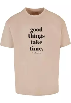 Футболка Merchcode Good Things Take Time, песок