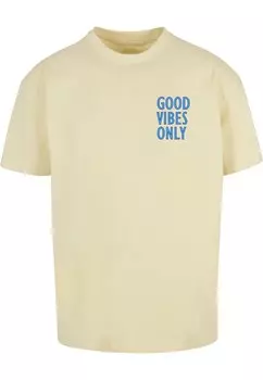 Футболка Merchcode GOOD VIBES ONLY, цвет Pastel Yellow