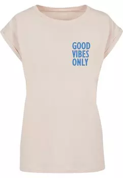 Футболка Merchcode GOOD VIBES ONLY, песочный