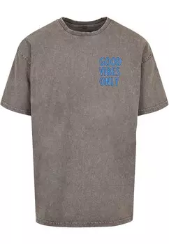Футболка Merchcode GOOD VIBES ONLY, пятнистый серый