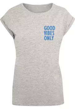 Футболка Merchcode GOOD VIBES ONLY, пятнистый серый