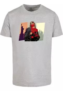 Футболка Merchcode GRAND RED GIRL, серый