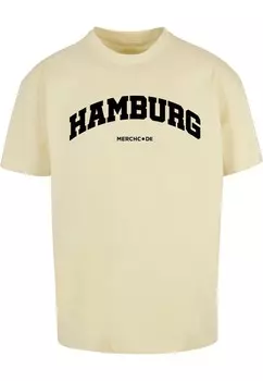 Футболка Merchcode HAMBURG WORDING, цвет Champagne