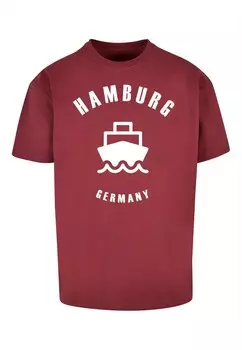 Футболка Merchcode HAMBURG X, цвет Cherry Red