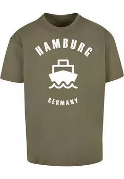 Футболка Merchcode HAMBURG X, оливковый