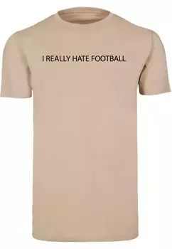 Футболка Merchcode HATE FOOTBALL, песочный