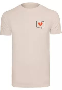 Футболка Merchcode HEARTBREAK, бежевый