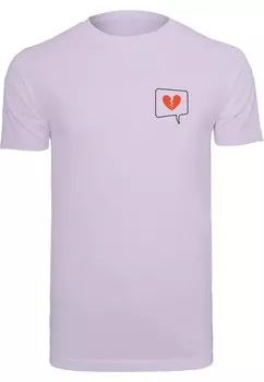 Футболка Merchcode HEARTBREAK, фиолетовый