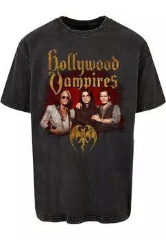 Футболка Merchcode Hollywood Vampires - Group Photo, светло-серый