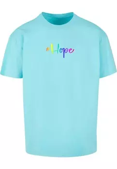 Футболка Merchcode HOPE RAINBOW, аква/королевский синий