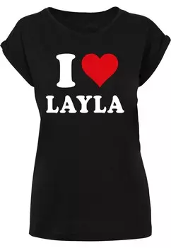 Футболка Merchcode I LOVE LAYLA, черный