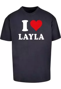 Футболка Merchcode I LOVE LAYLA, темно-синий