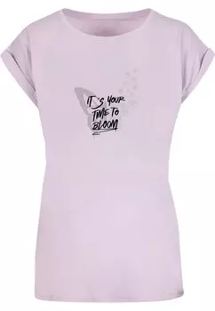 Футболка Merchcode ITS YOUR TIME TO BLOOM, лавандовый